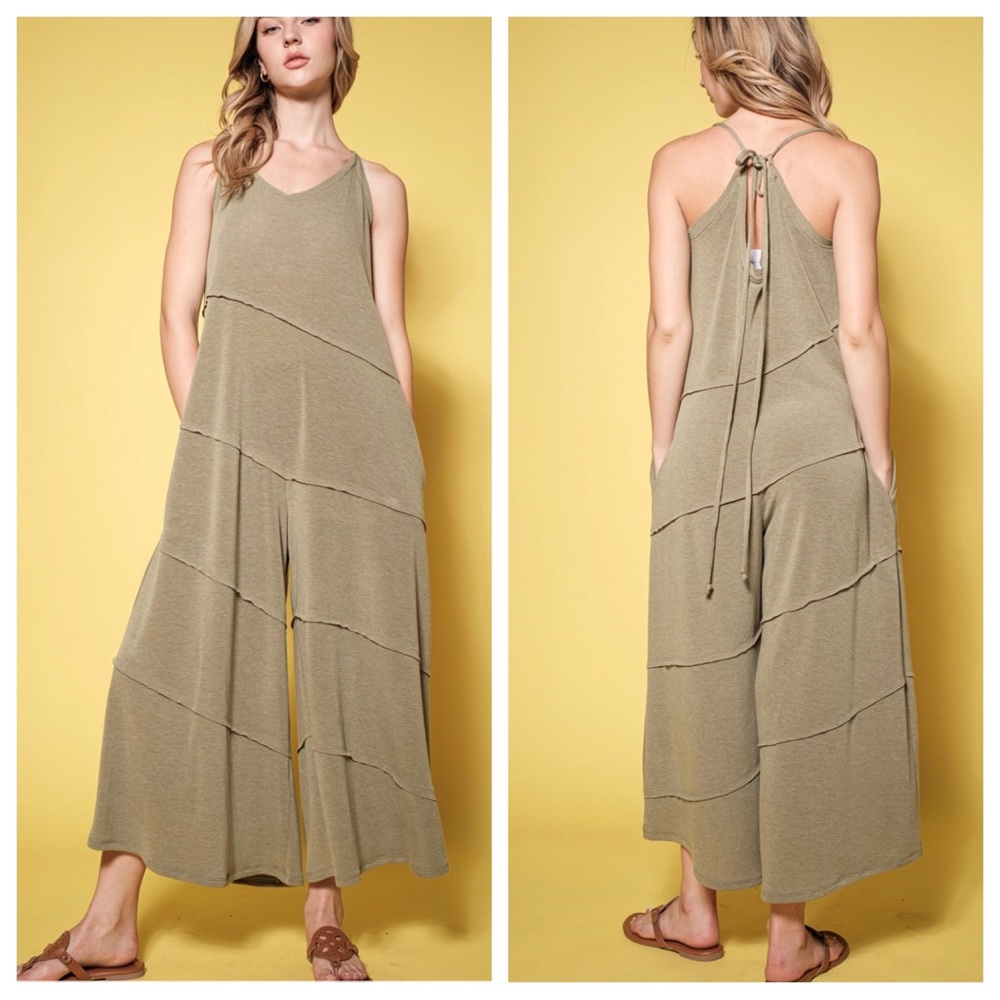 12 Boho Stunning loose fit wide leg fabulous jumpsuit